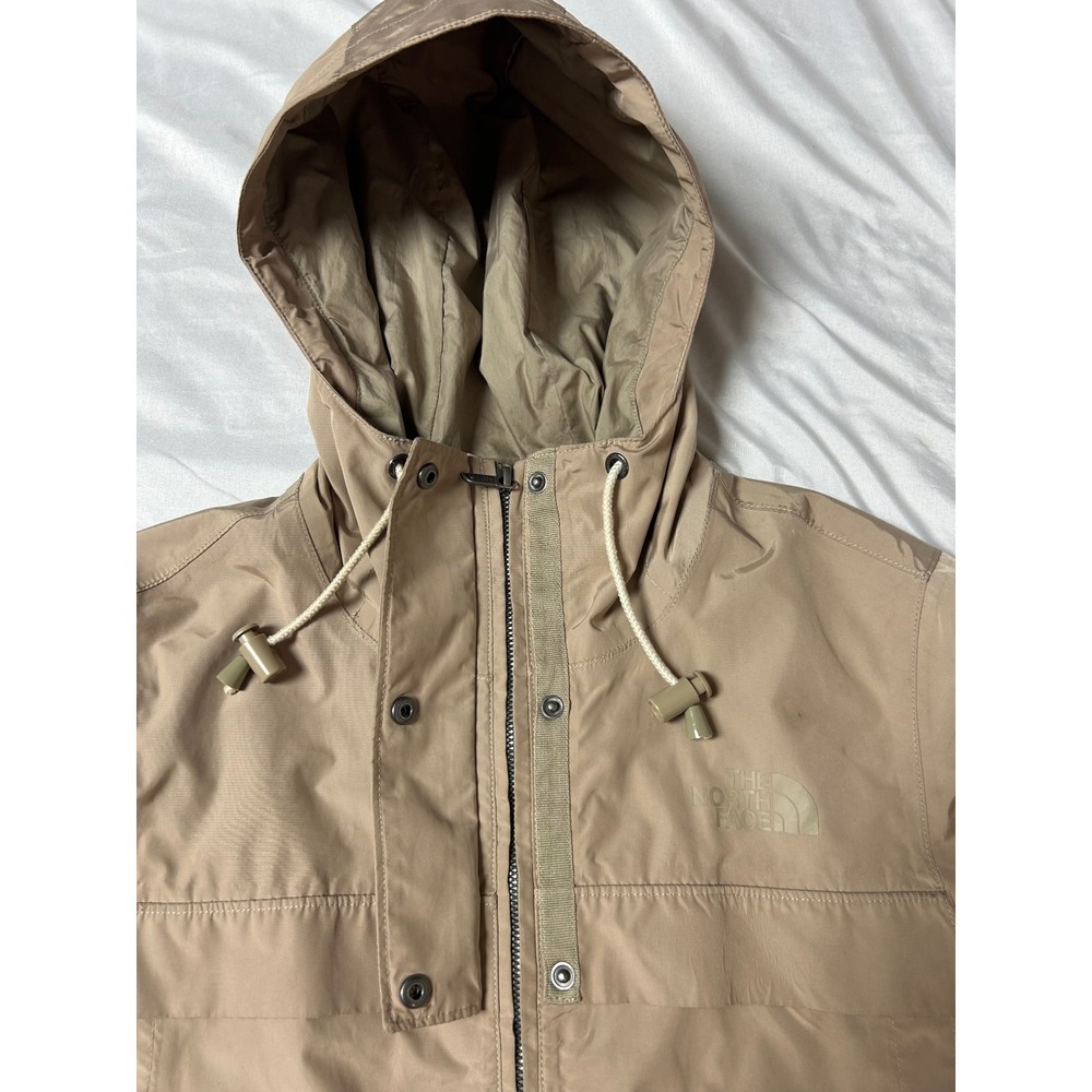 The North Face Womens Cagoule DryVent Parka Rain Jacket Tan XS NF0A2S51 - Picture 4 of 16